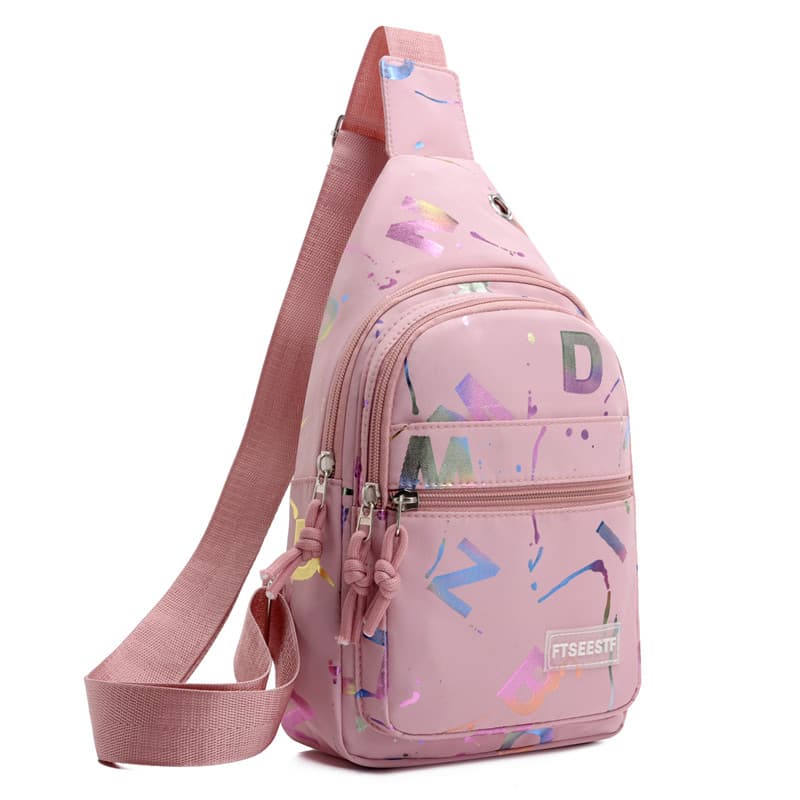 Leve saco de peito de viagem saco de peito feminino versão coreana Casual esportes bolsa de ombro moda novo estilo senho