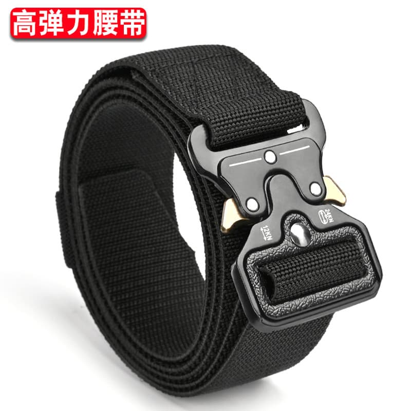Cinto elástico ao ar livre ventilador militar Cobra tático cinto de lona fivela automática cinto Jeans geral masculino
