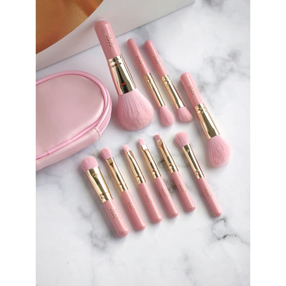 Cici pincel de maquiagem colorido pequeno conjunto de pincéis de palma Mini portátil bonito macio fácil de usar v