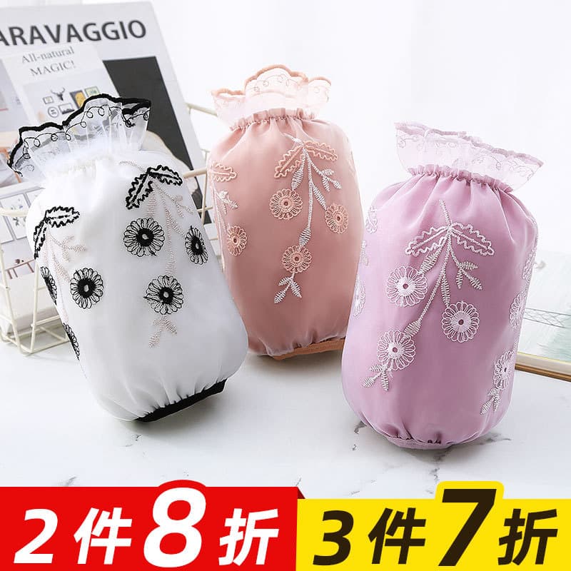 Outono inverno mangas de renda dupla Anti-incrustante mangas de tule feminino mangas curtas de renda
