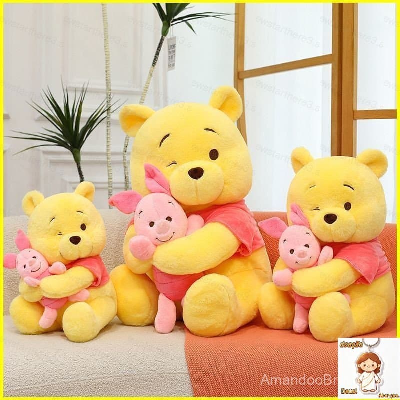 Boneca de Pelúcia NS3 Winnie the Pooh Presente de Porco Adequado para Meninas Decoração de Casa Brinquedo Almofada