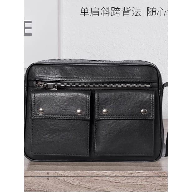 Bolsa mensageiro de couro masculina Casual Street Wear moda bolsa de ombro High-End grande capacidade saco do mensageiro