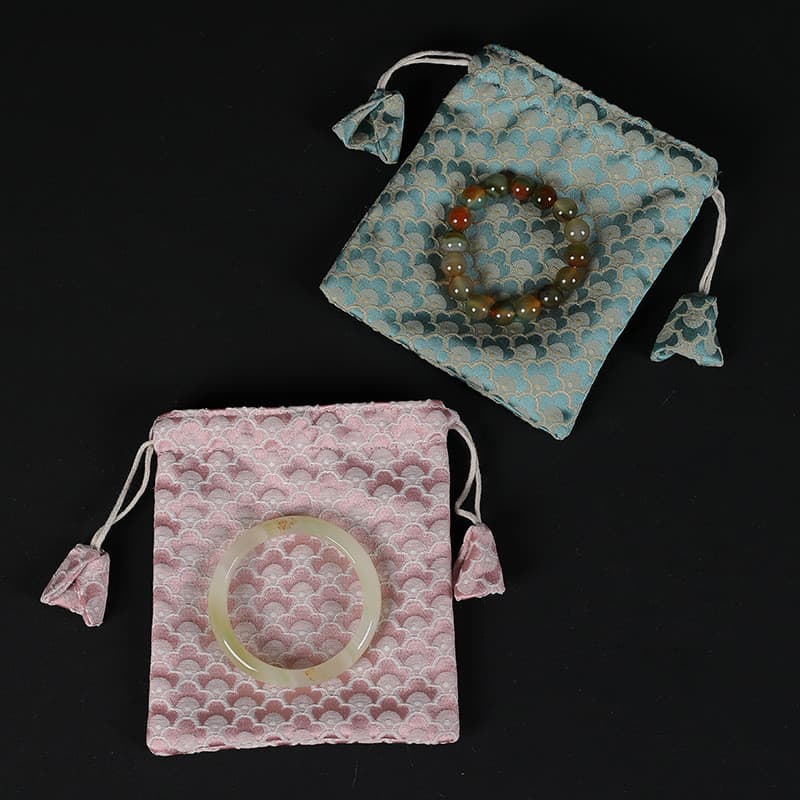 Bolsa de joias estilo chinês, bolsa com cordão, bolsa de veludo, bolsa de brocado para itens culturais, bolsa para pulse