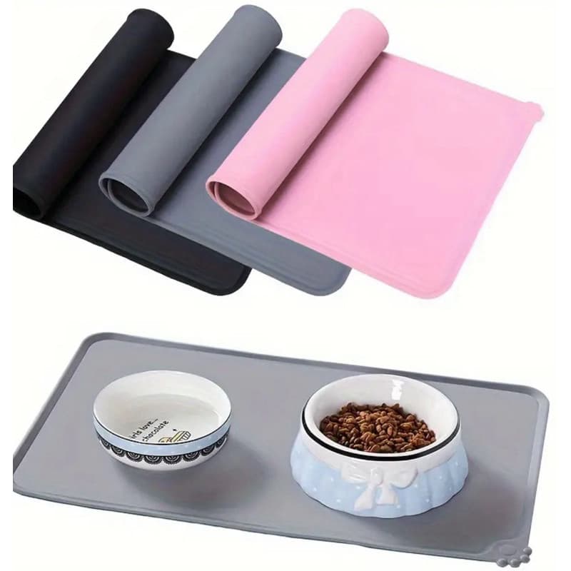 Tapete pet de Silicone Impermeável Antiderrapante  Bordas Elevadas
