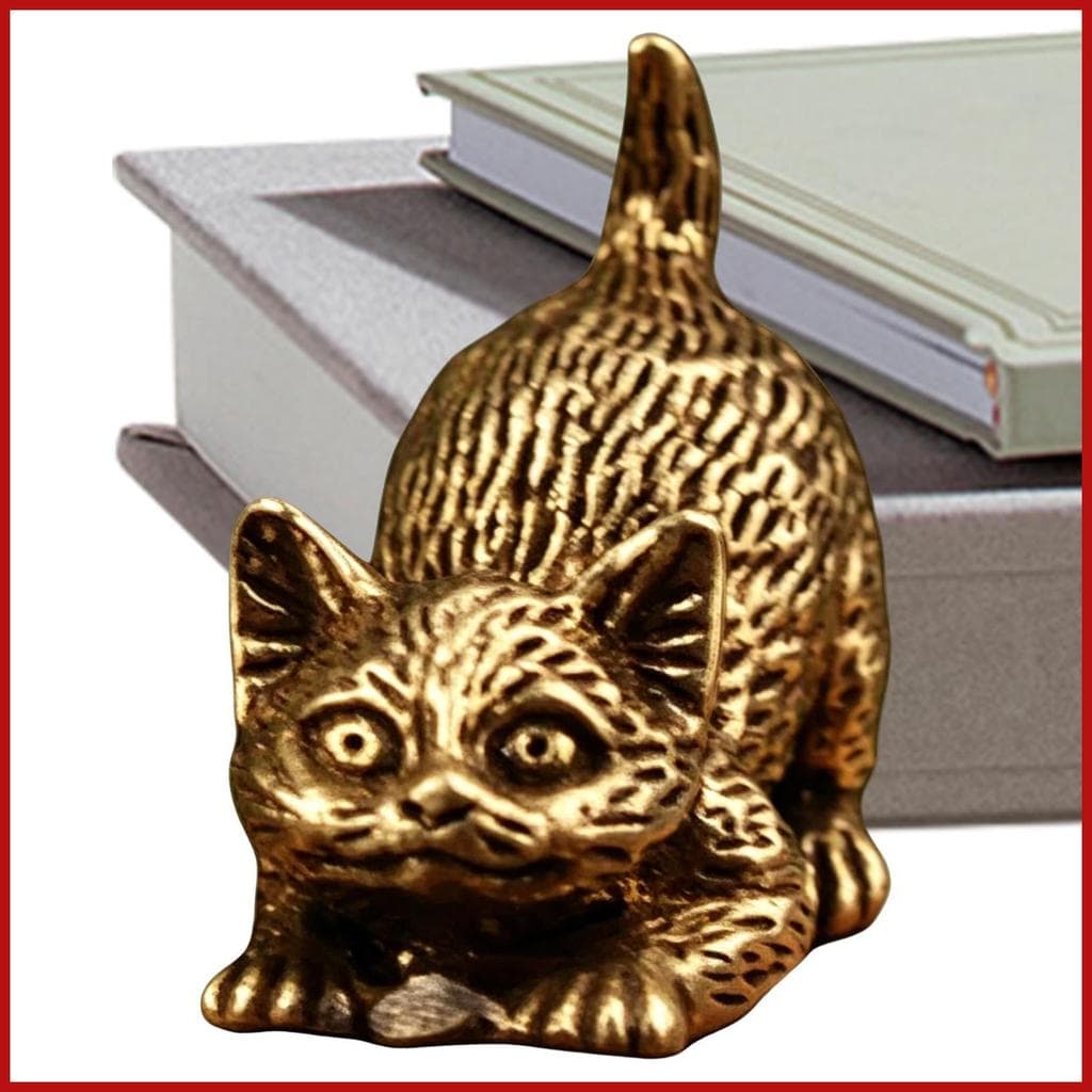 Decoração De Mesa De Gato Pequeno Metal Casa Estatuetas De Gatinho Para Amantes De Animais Sala De Estar Estudo Quarto E