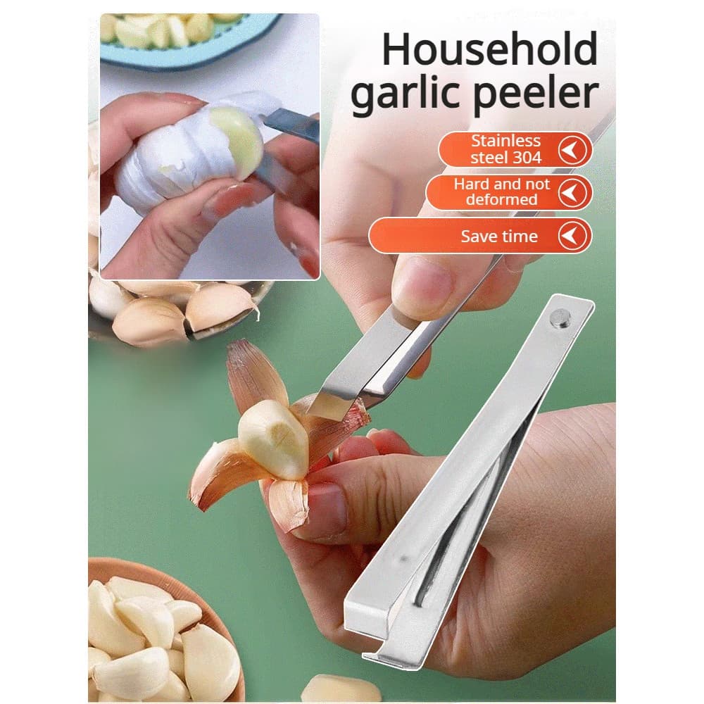 【Aço Inoxidável】HFH-Ferramenta Mágica de Aço Inoxidável Descascador de Alho/Utensílio para Cozinhar/Ferramenta de Alho