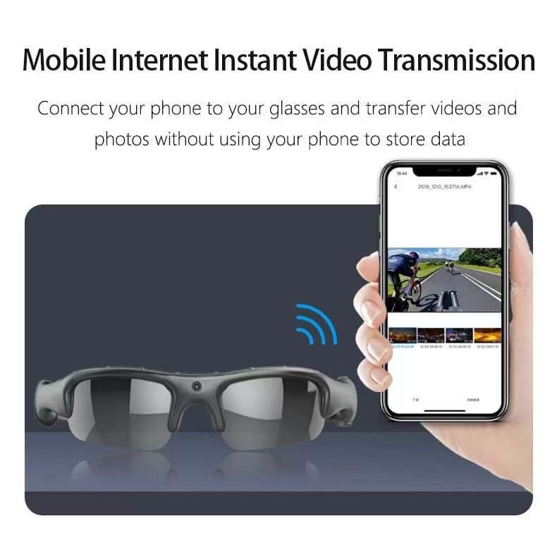 Novo estilo 1080P hd óculos esportivos inteligentes ciclismo/câmera esportiva hd/WIFI interconexão do telefone móvel/gra