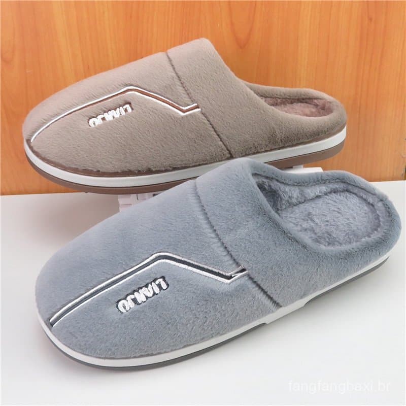 2022 inverno masculino 50 Extra grande 49 plus gordura 48 plus Size 47 casa quente antiderrapante chinelos de algodão de