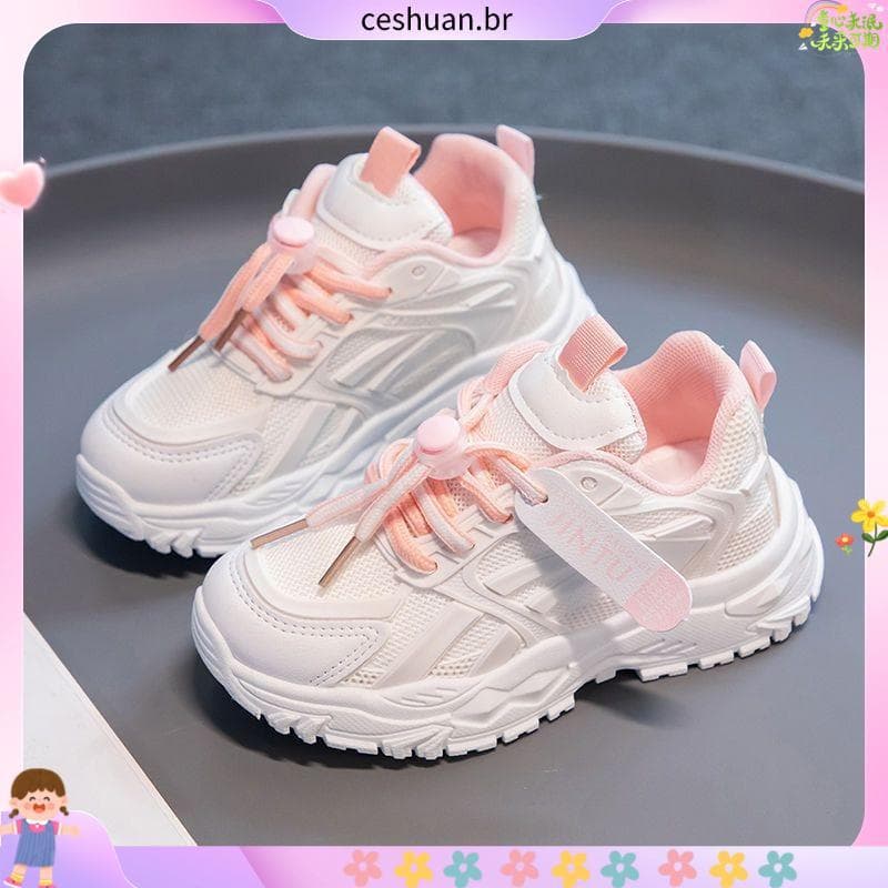 Estilo Coreano Infantil E # 39calçados Para Meninas De 6 A 15 Anos , Esportes Lazer 2024 , Novos Calçados Esportivos Con