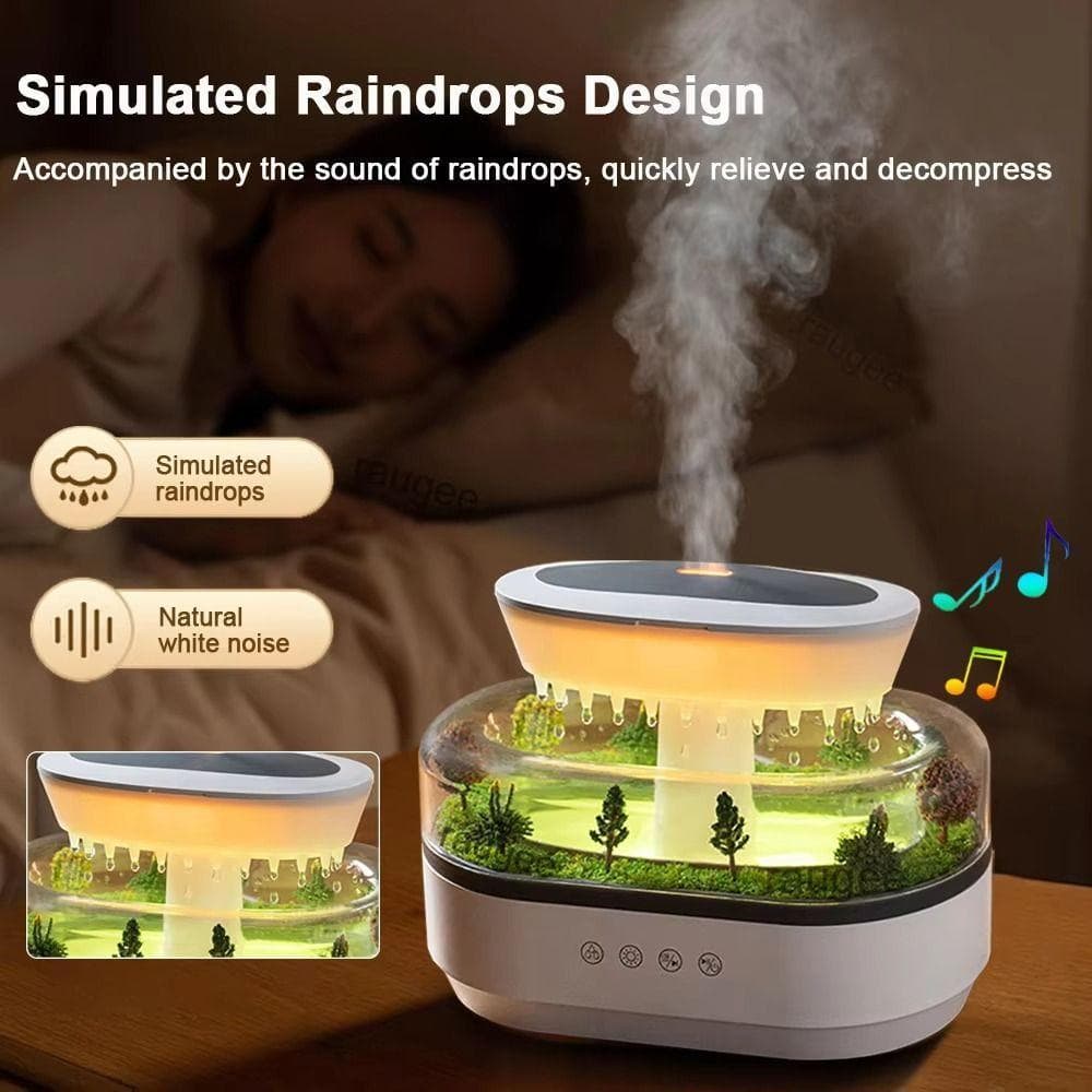Umidificador De Aroma SUNDANCE , Ar Gota De Chuva De Decoração Branca , De Longa Duração