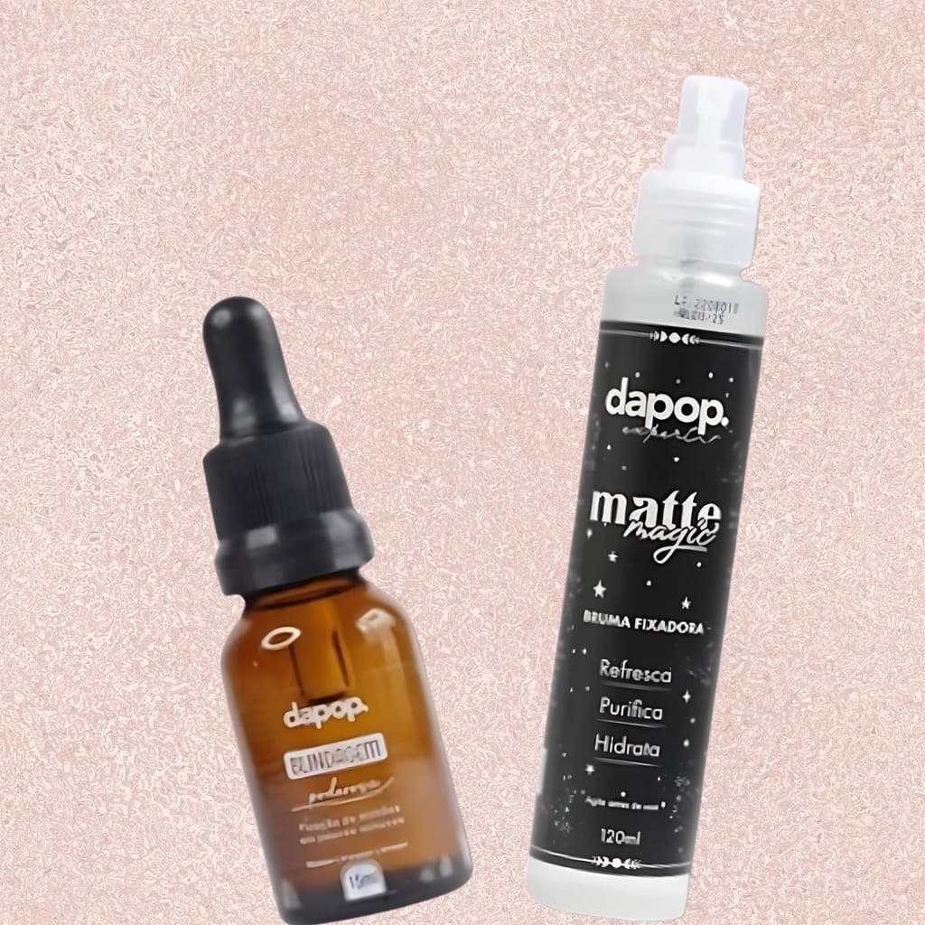 Kit Blindagem Poderosa 3em1 15ml Dapop + Bruma Fixadora Matte Magic 120ml Dapop