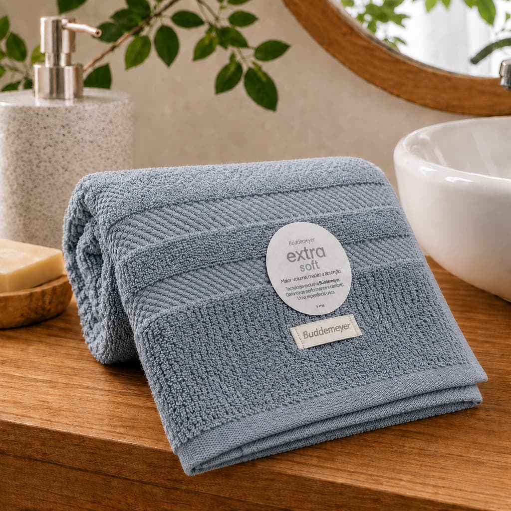 Toalha de Rosto Buddemeyer Vanilla Avulsa Extra Soft 100% Algodão Extra Macia Antipilling