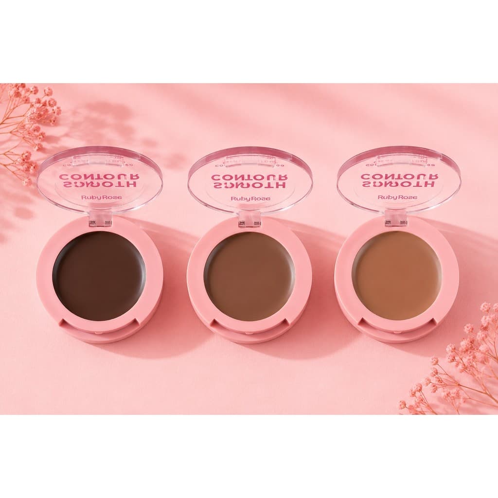 Contorno Cremoso Ruby Rose Smooth Contour Alta Pigmentação Longa Duração