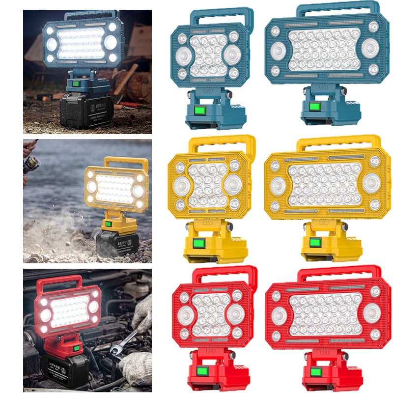 Lanterna De Luz De Trabalho LED Portátil , Compatível Com Baterias De Lítio Makita/Milwaukee/Dewalt 18V , interface USB