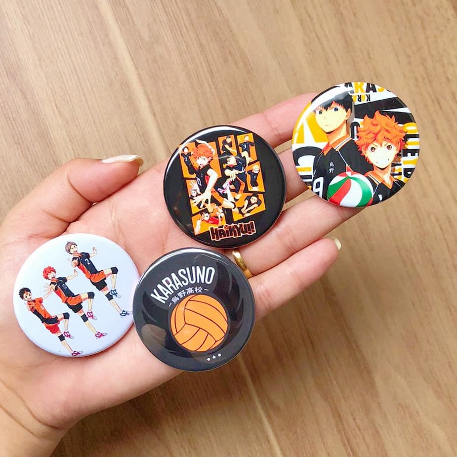 Bottons HAIKYUU 4,5 cm - ANIME, VÔLEI, ESPORTE- Bottom/botton - Boton  - Broche alfinete - Boton - Button - Pin - Botum