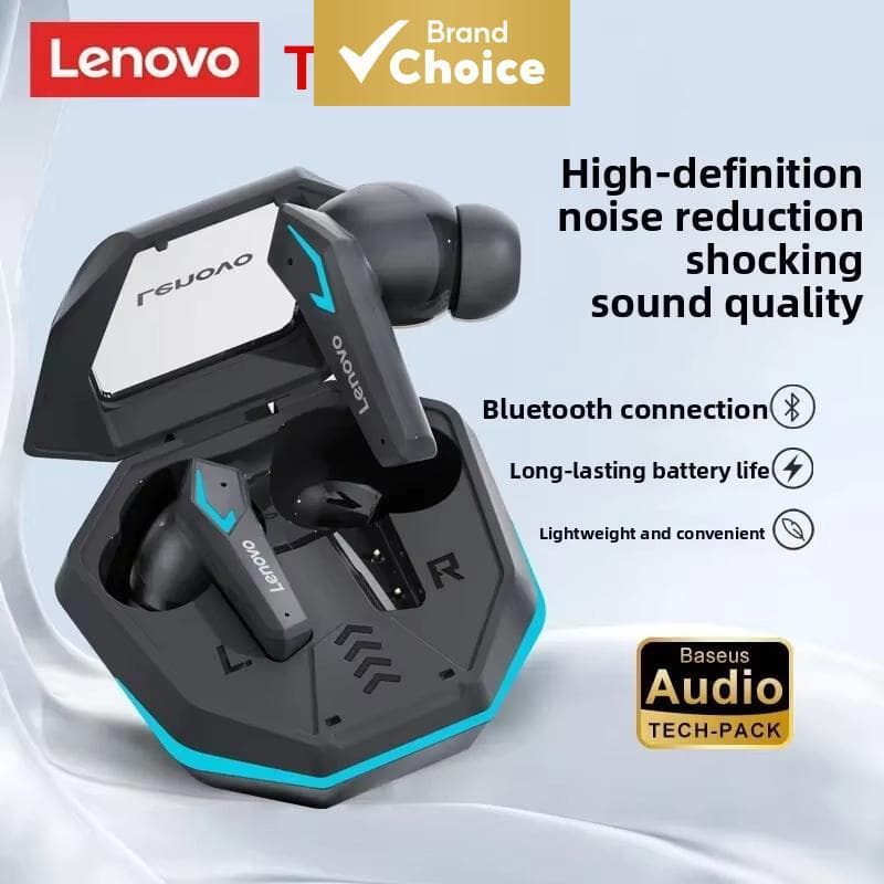 Fones de ouvido Lenovo TG102: sem fio, gamer, bateria de longa duração, redução de ruído inteligente, uso diário com