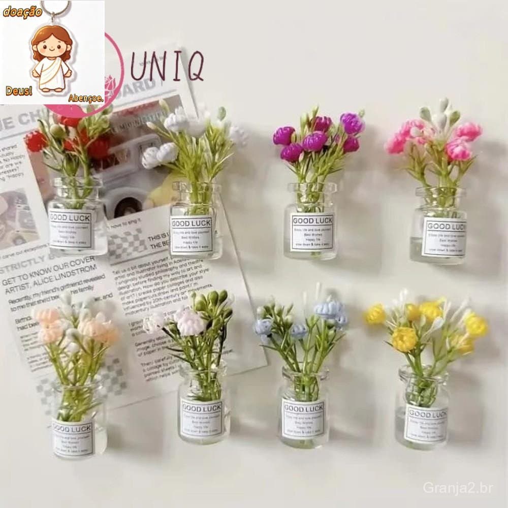 8 Peças Ímãs De Vaso Mini Geladeira Cute Refrigerator Magnets Fridge Magnets Kitchen Home Decor Acessórios Presente
