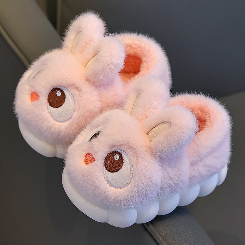 Tênis infantis XAQY, pantufas de desenho animado para crianças, quentes para o inverno, para meninos e meninas, antiderr