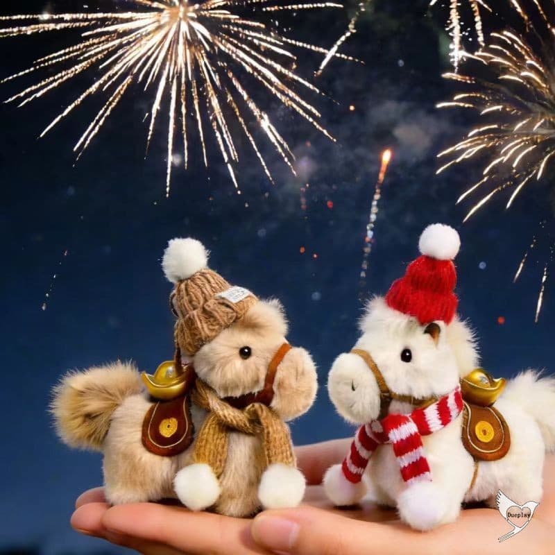 Chaveiro De Pônei 2026-Pingente De Boneca Mascote De Ano Animal Para Presente Novo