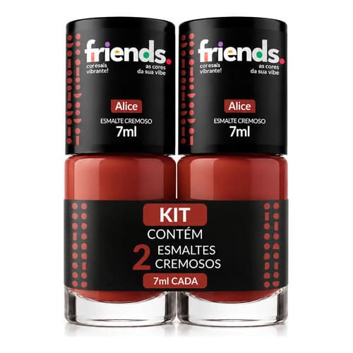 Kit 2 Unidades Esmalte Friends Terracota ( Alice ) Terracota