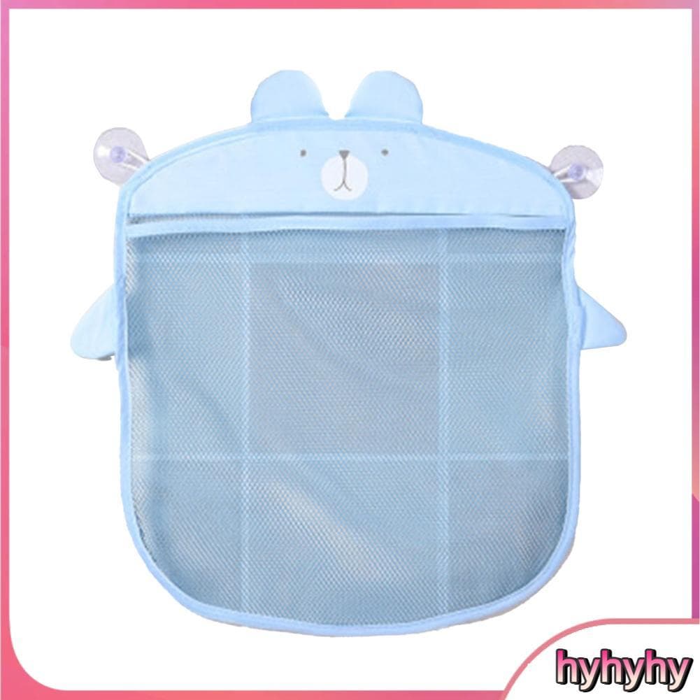 Hyhyhy Saco de malha de parede para banheiro, rede de brinquedos de banho de desenho animado de drenagem rápida com