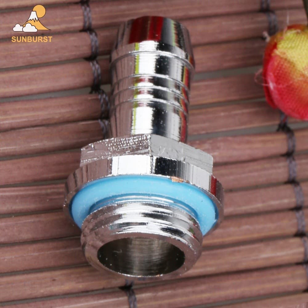 [Sunburst1 . br] Conector De Tubo Macio De Rosca G1/4 Para Sistema De Resfriamento De Água De PC (9 Mm)