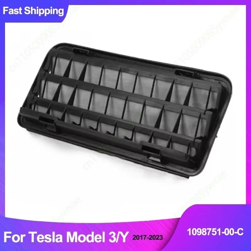 FZ 1098751-00-C Grade Automática Preta Para 2017-2023 OEM Tesla Modelo 3/Y Extrator De Ar De Ventilação Da Cabine Grelha