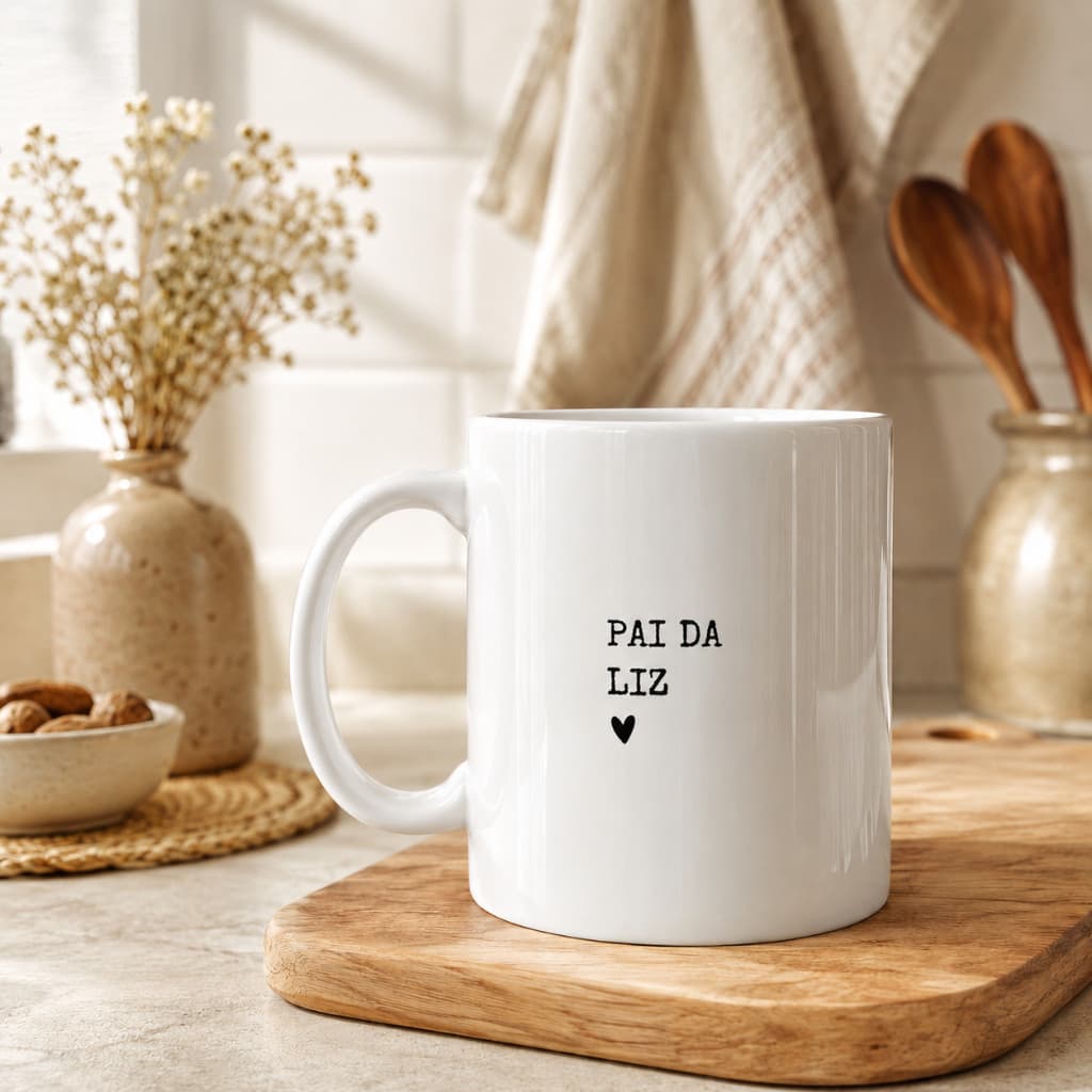 Caneca Pai, Vô, Biso, Dindo, Tio, Primo com Nome Personalizável