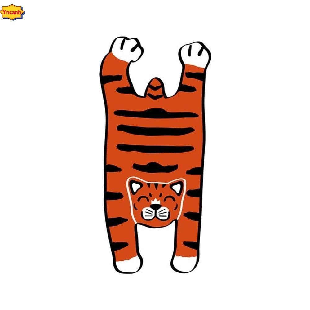 Tapete De Banho YNCANH , Caxemira Falsa Antiderrapante Resistente Ao Desgaste Textura Macia De Leopardo De Desenho Anima