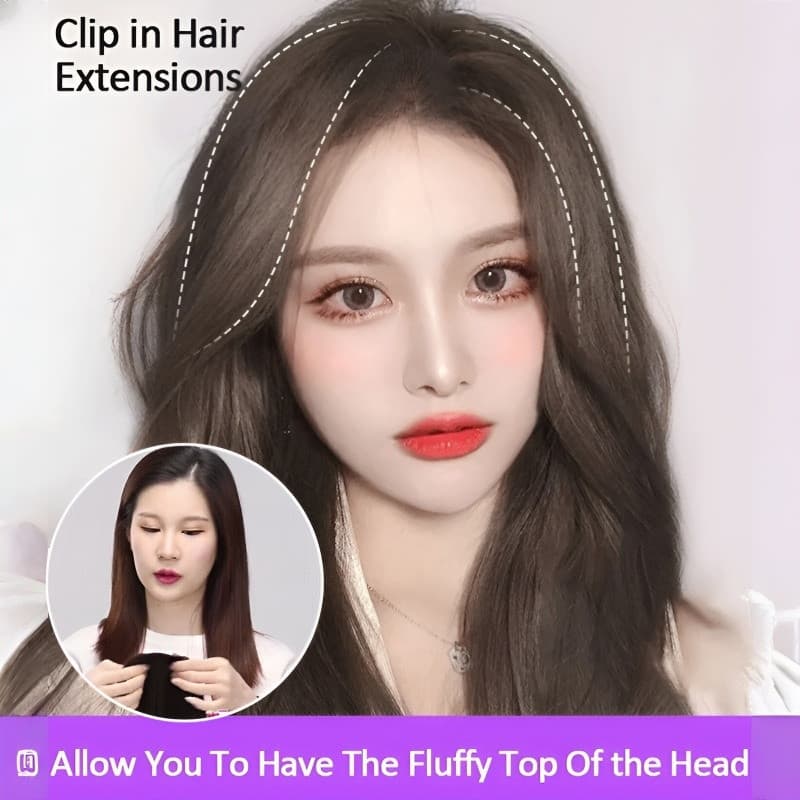 【Natural e Elegante】Aumentar Volume para Mulheres/Cabelo Falso/Extensão Capilar