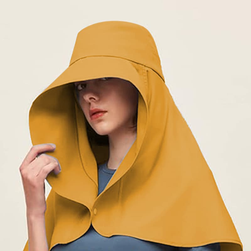 Chapéu De Sol Xale , De Aba Ampliada Feminino De Verão , Proteção Uv Com Topo De Céu Tecido De Palha , Dobrável