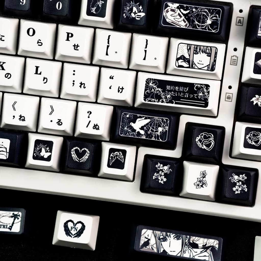 EN/TH/KR/Zhuyinmaimooo Makima Keycap MOA/Cherry Profile 120 Teclas PBT Sublimação De Tinta Wooting Aula F75 Original Coo