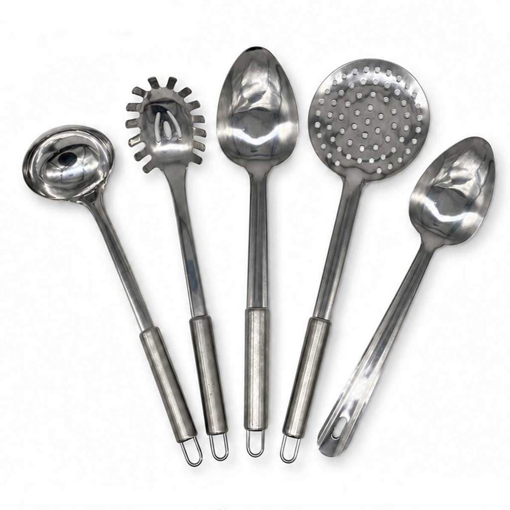 Kit Colheres Cozinha Aço Inox 5 Peças Duralar
