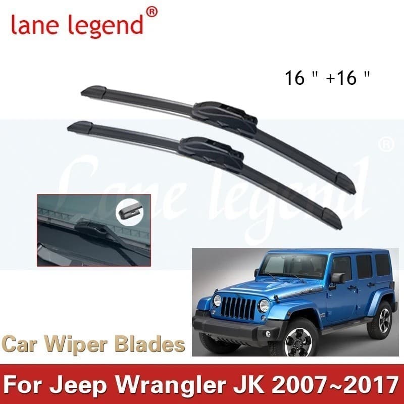 Para Jeep Wrangler JK 2007 ~ 2017 Lâminas De Limpador De Carro Janela Dianteira Pára-Brisas Limpadores Acessórios Do 200