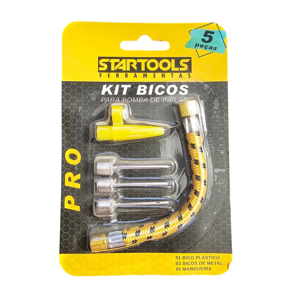 Kit De Bicos Startools PRO Para Bomba De Ar 5 Peças Para Inflar Bolas Boias Piscinas