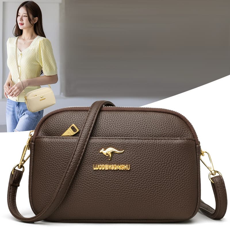 Bolsa Transversal Feminina de Couro PU Impermeável, Bolsas de Ombro para Meninas, Bolsas de Maquiagem Femininas da Moda