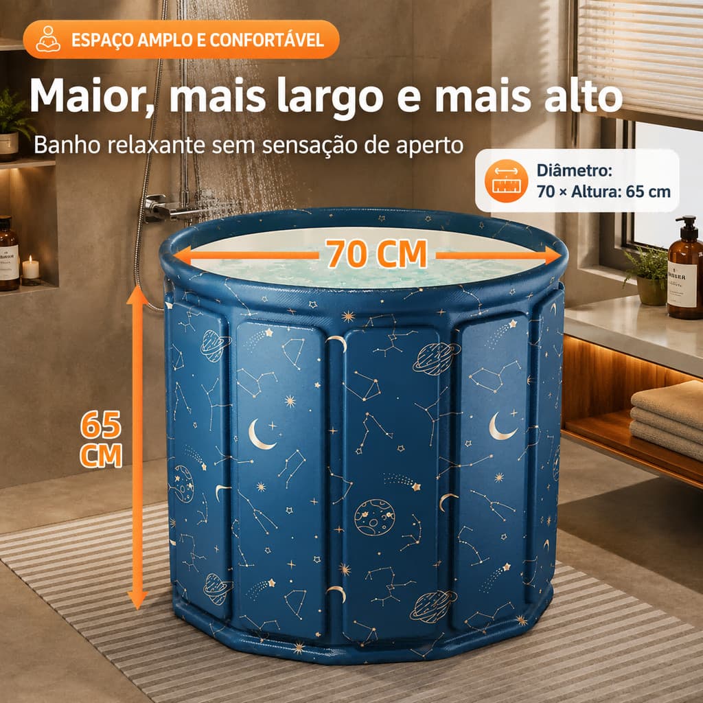 Banheira De Gelo Dobrável Ice Bath Para Recuperação Muscular