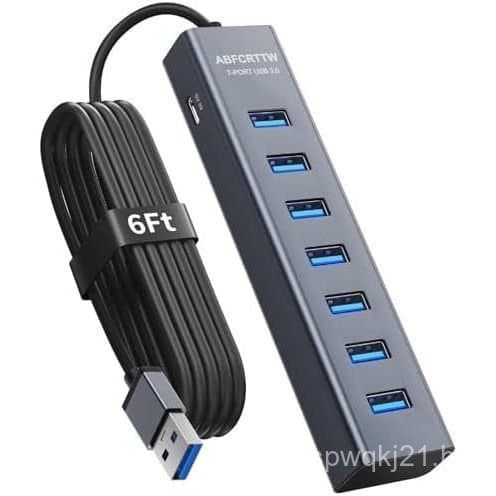 Adaptador Multiportas USB C para USB, Adaptador Multiportas USB C de Alumínio com 7 Portas, Extensores USB, Divisor USB