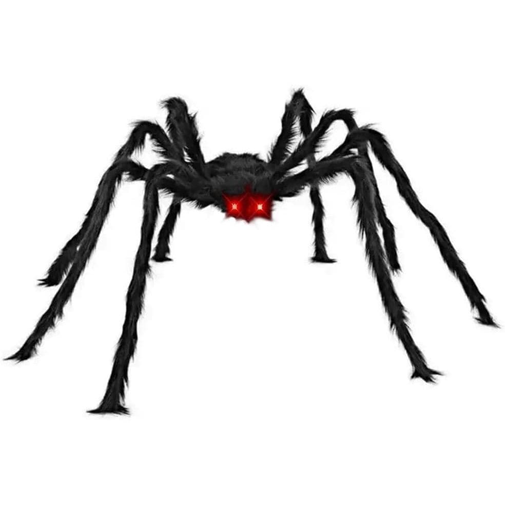 Aranha Gigante Falsa Preta de 1,5 Metros - Decoração de Halloween para Casas Assombradas e Paredes Externas