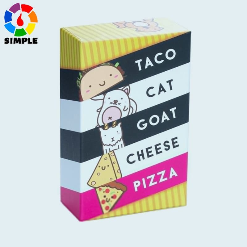 Taco Cat Cabra Queijo Pizza Na Jogo De Cartas Flip Lateral