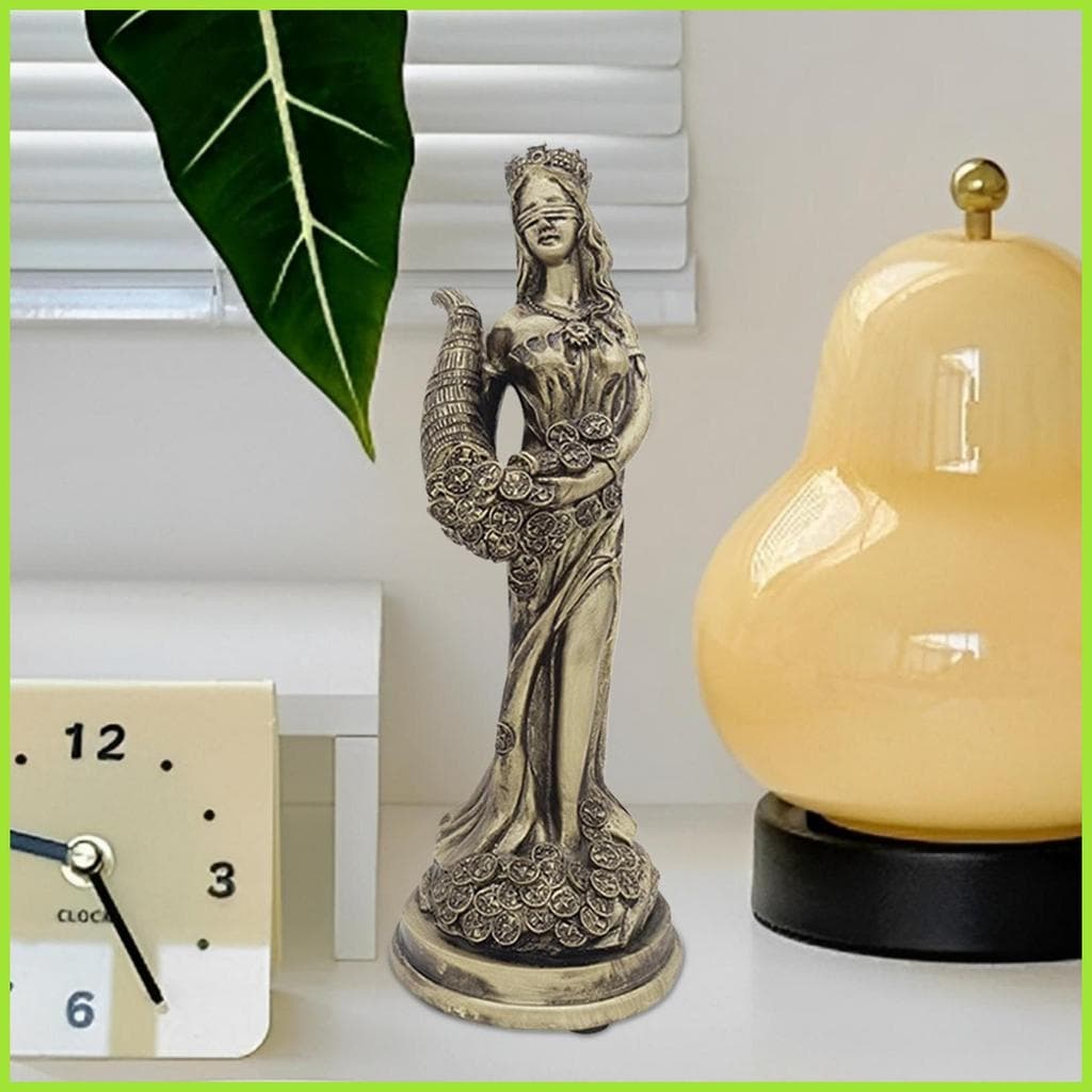 Deusa Da Fortuna Estátuas Requintado Versátil Boa Escultura Resina Riqueza aopoimy