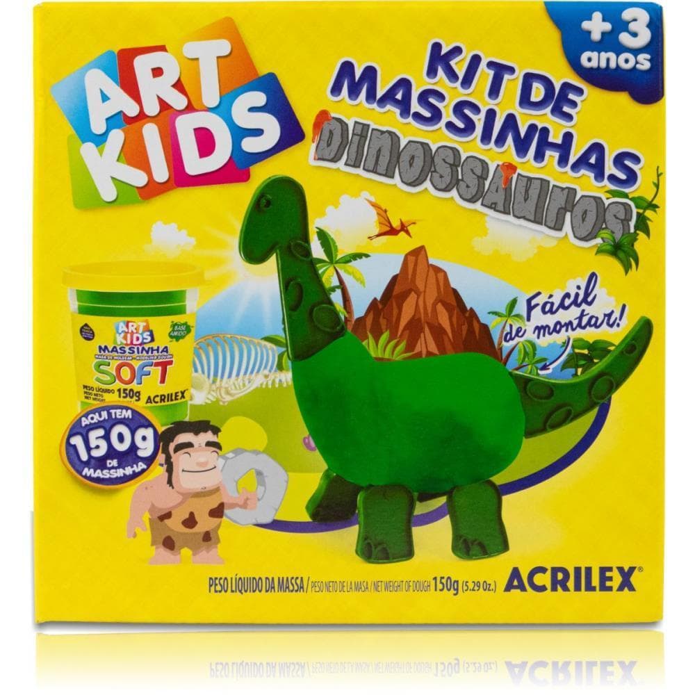 Massa para Modelar Criativa ART KIDS Dinossauro 2 Azul