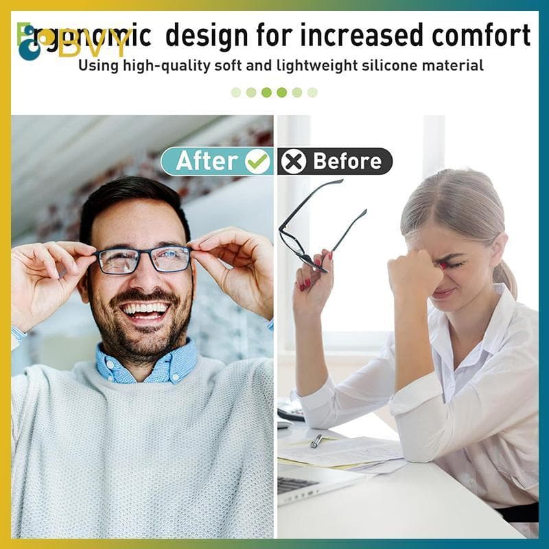 BVY 5 Pares De Protetores De Nariz Antiderrapantes Para Óculos , De Silicone Macio Armação De Plástico , De Sol (/Branco