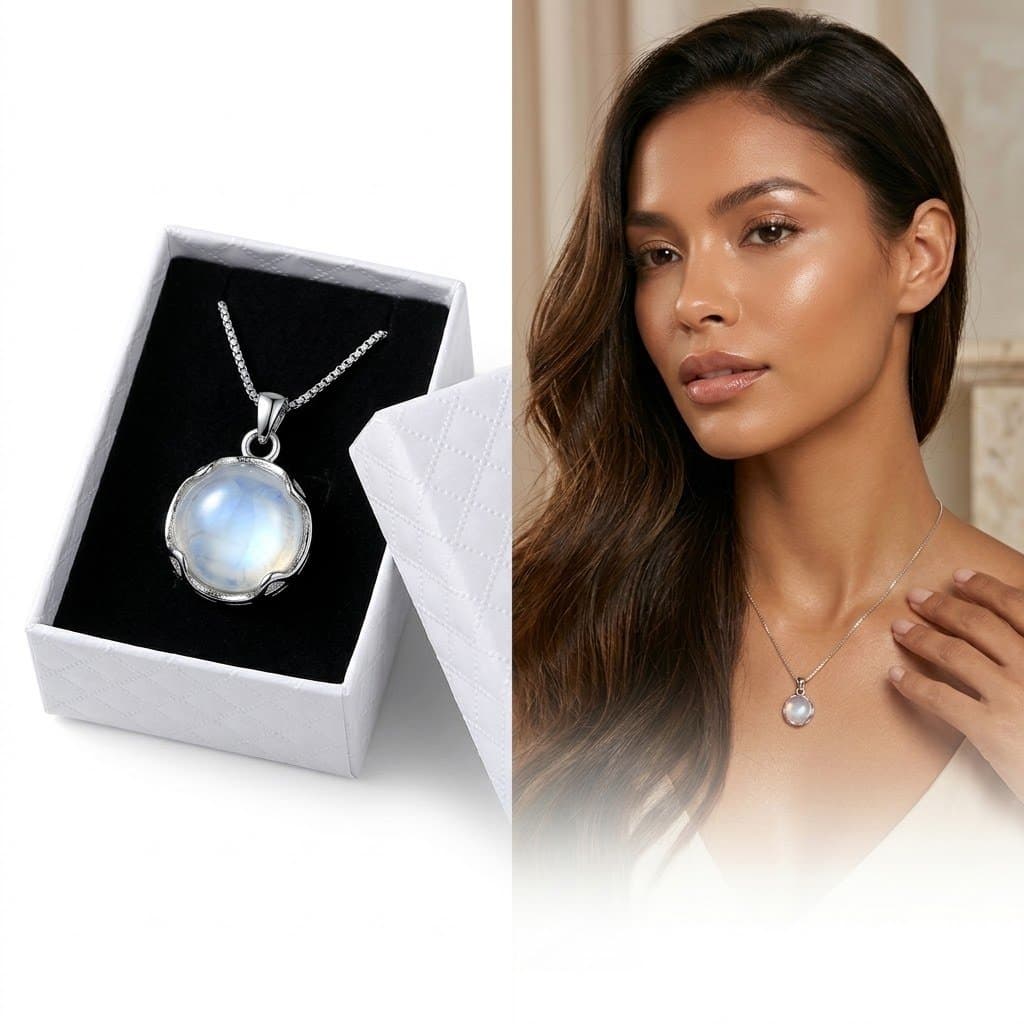 Colar Pingente Gota Prata 925 de lei Banhado + Caixa para Presente Luxuosa Perfeito