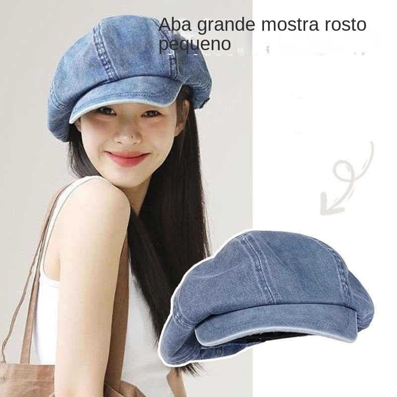 Boina de ganga vintage, adequada para uso casual ao ar livre, chapéu de sol KJ2491 NJS1 LOGI