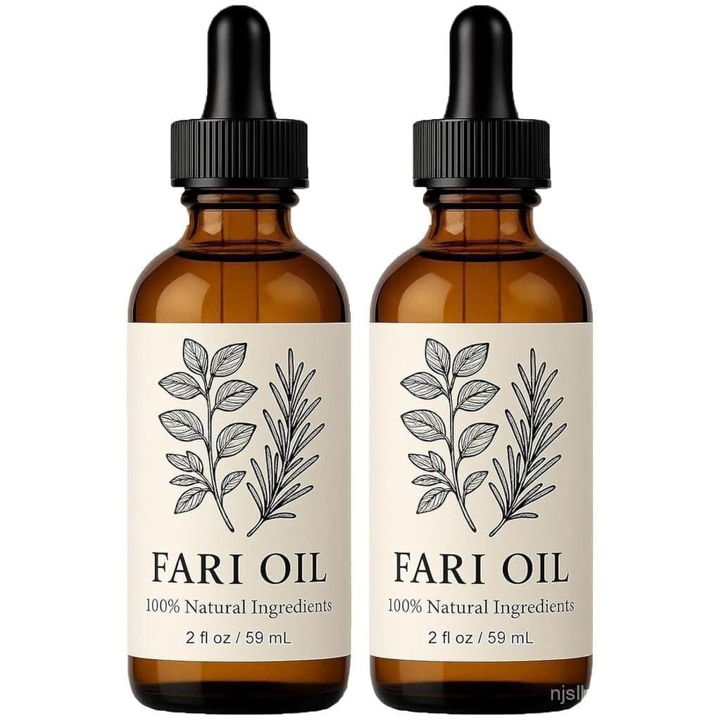 O óleo capilar Fari promove o crescimento do cabelo, e o óleo capilar orgânico multifuncional é rico em extratos vegetai