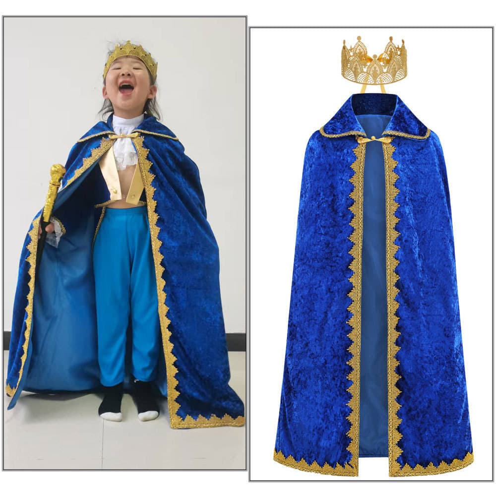 Fantasia de Rei para Meninos, Fantasia de Carnaval, Cosplay, Festa de Aniversário, Manto de Rei, Capa, Fantasia de Prínc