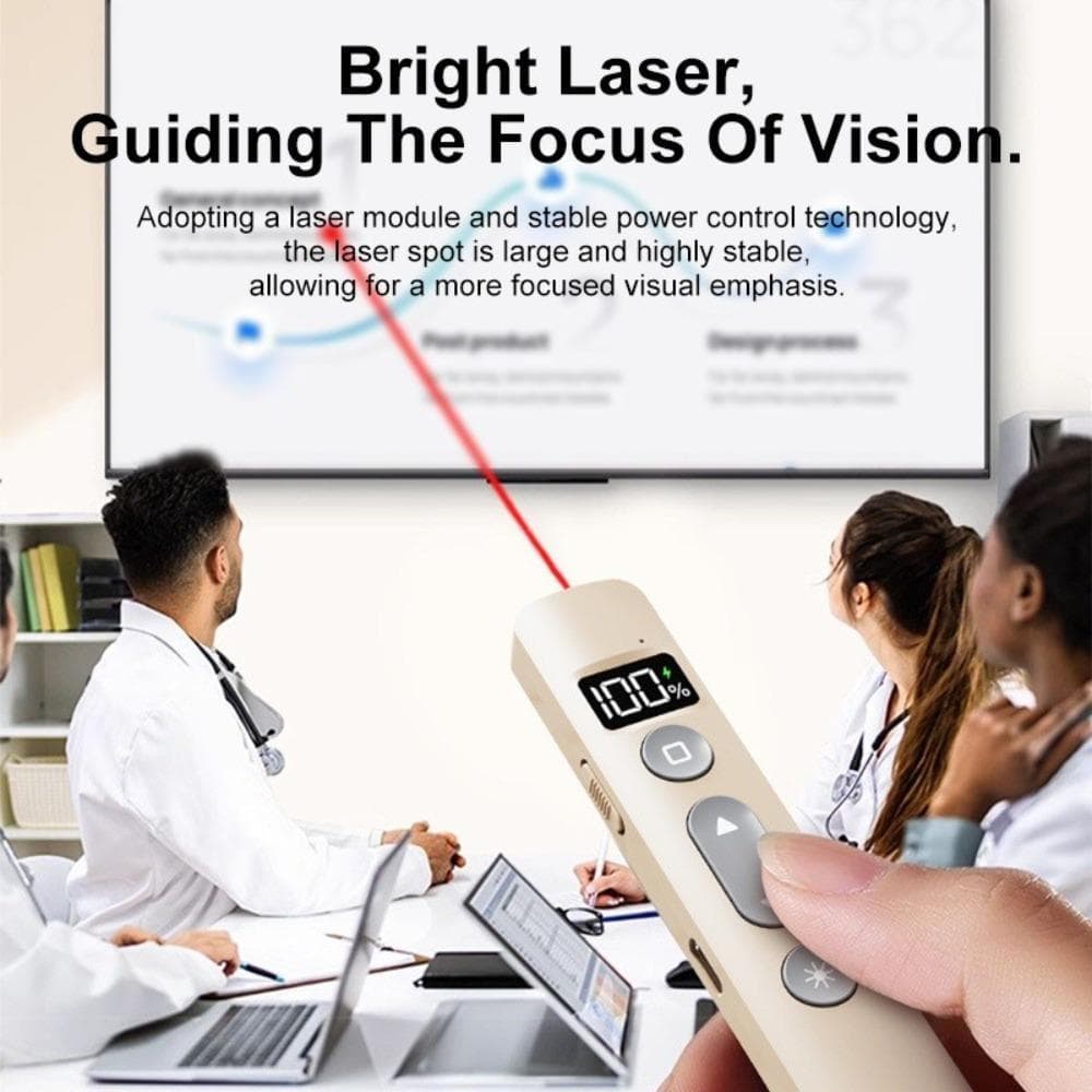 Clicker De Caneta Flip Sem Fio , Apresentação Remota , Ponteiro Laser De 2.4 Ghz , Controle Remoto