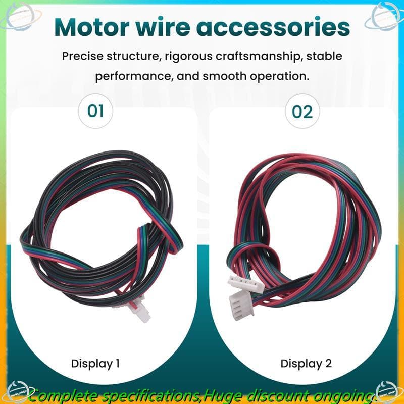 Cabos De Conector De Motor 2M , 4 Unidades , XH2.54 4 Pinos Para XH2.0 6 , Terminal Branco , Fios Parlados Impressora 3D