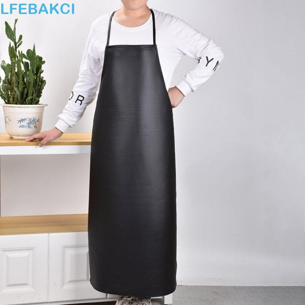 Avental LFEBAKCI À Prova D'água De Couro Grosso PVC Açougueiro De Óleo Roupas De Trabalho De Cozinha